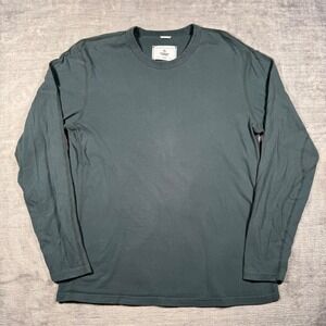 Reigning Champ Shirt Mens Medium Blue Long sleeve Stretch Gym Made in Canada